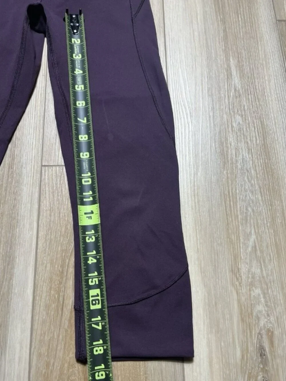 Lululemon In Movement Purple Everlux Cropped Leggings - Women Size 6 *Stained